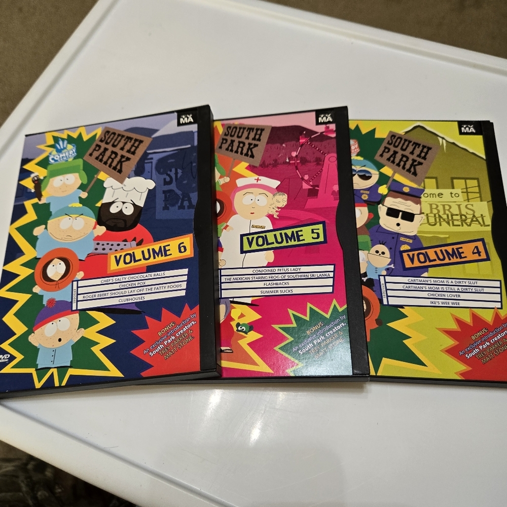 South Park Volume 4 DVD Volume 5 DVD Volume 6 DVD